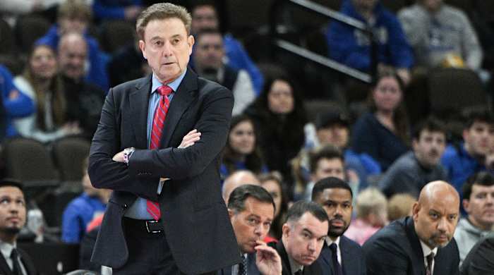Rick Pitino coaches St. John’s against Creighton on Saturday.